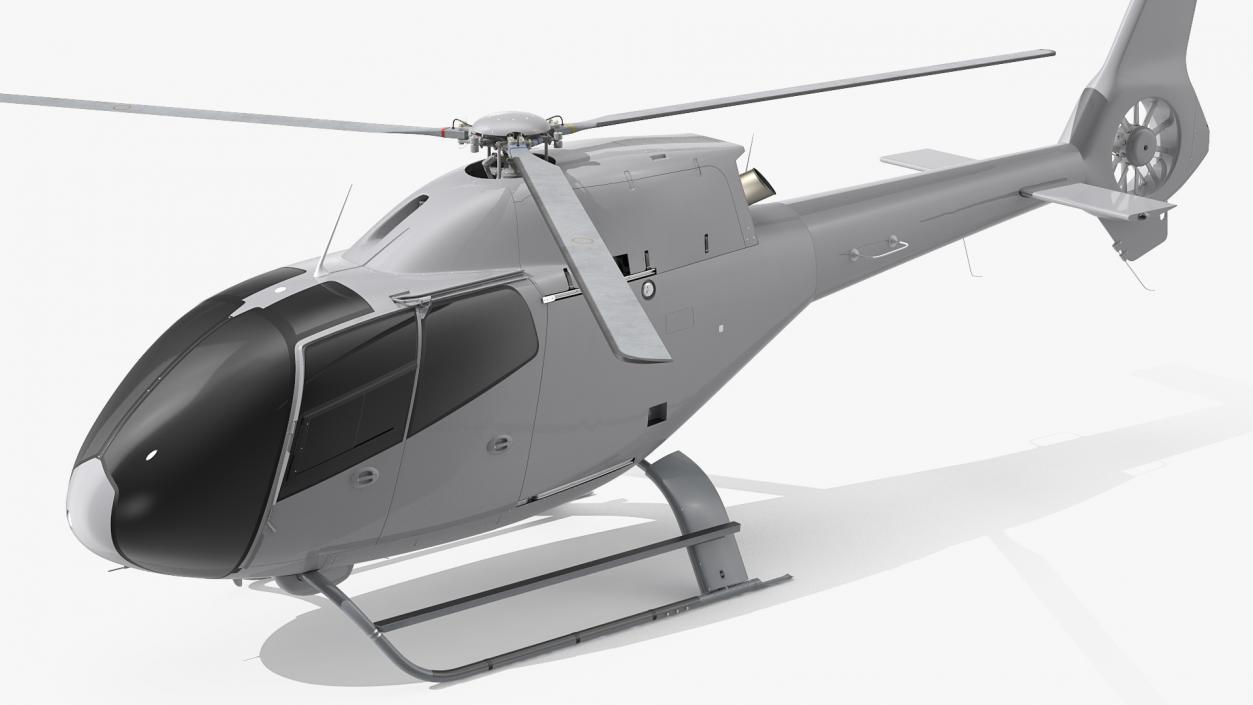 3D Lightweight Helicopter Simple Interior model