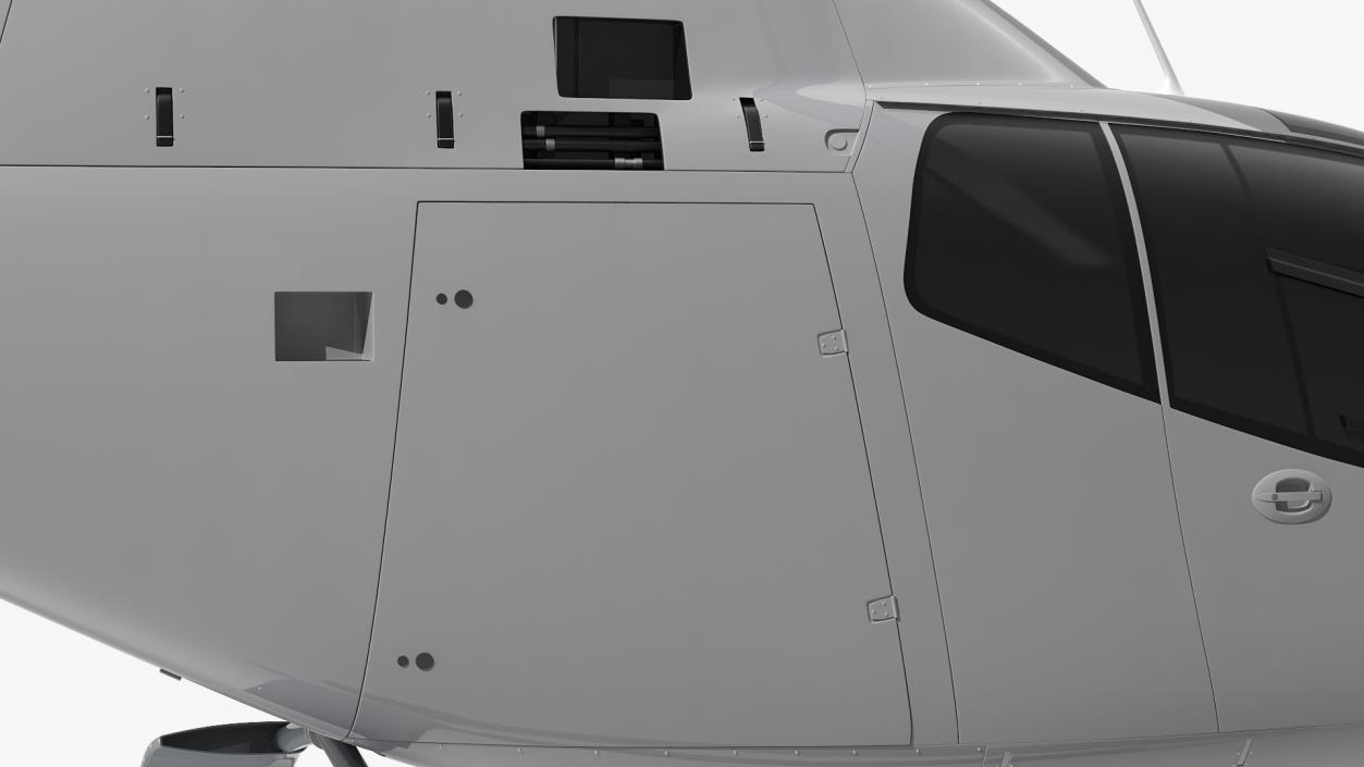 3D Lightweight Helicopter Simple Interior model