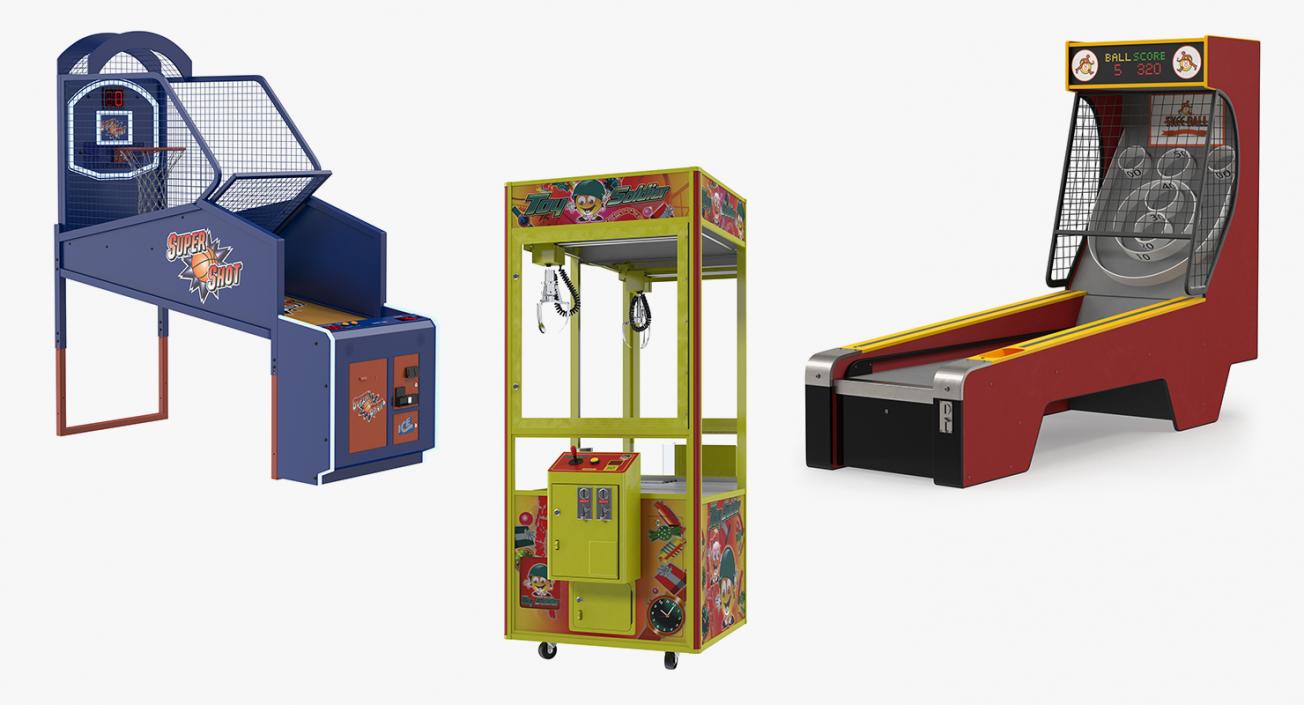 3D Arcade Games Collection model