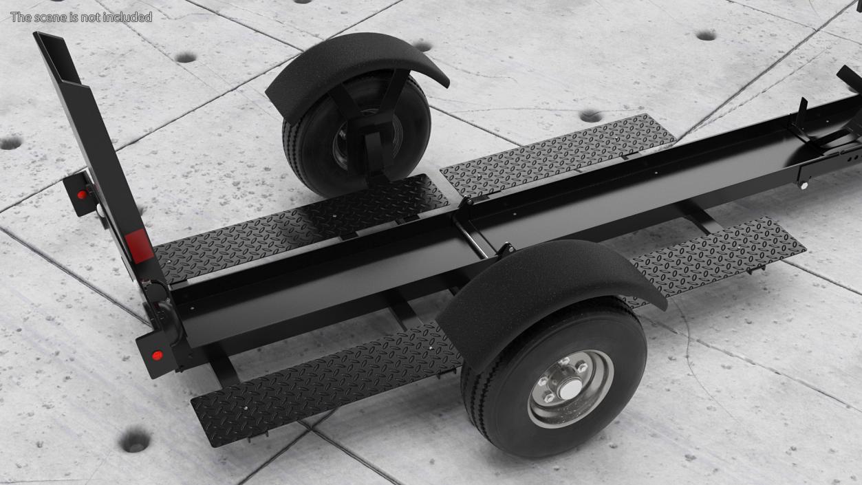 3D Folding Motorcycle Trailer