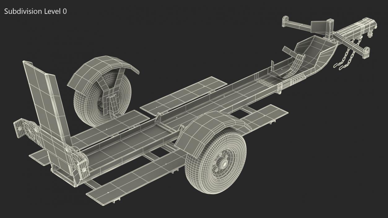 3D Folding Motorcycle Trailer