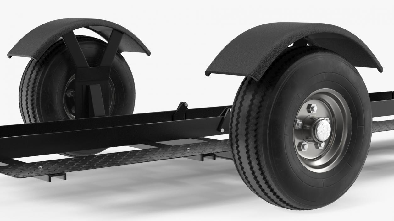 3D Folding Motorcycle Trailer