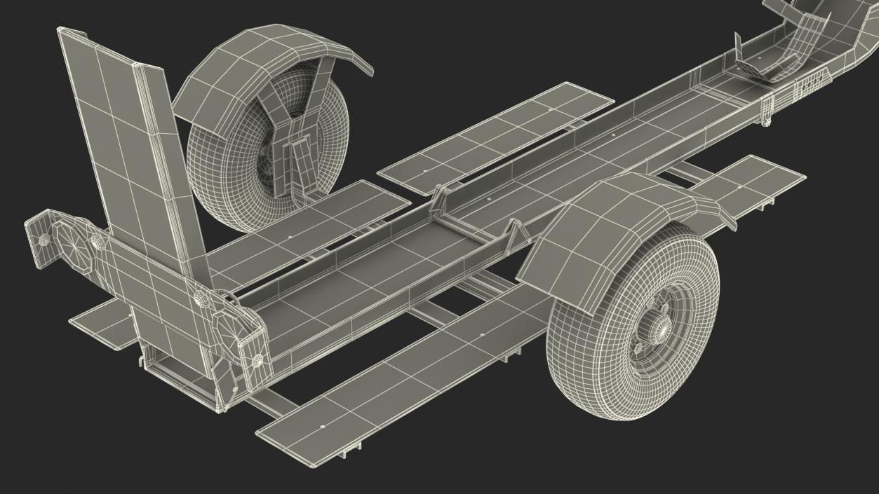 3D Folding Motorcycle Trailer