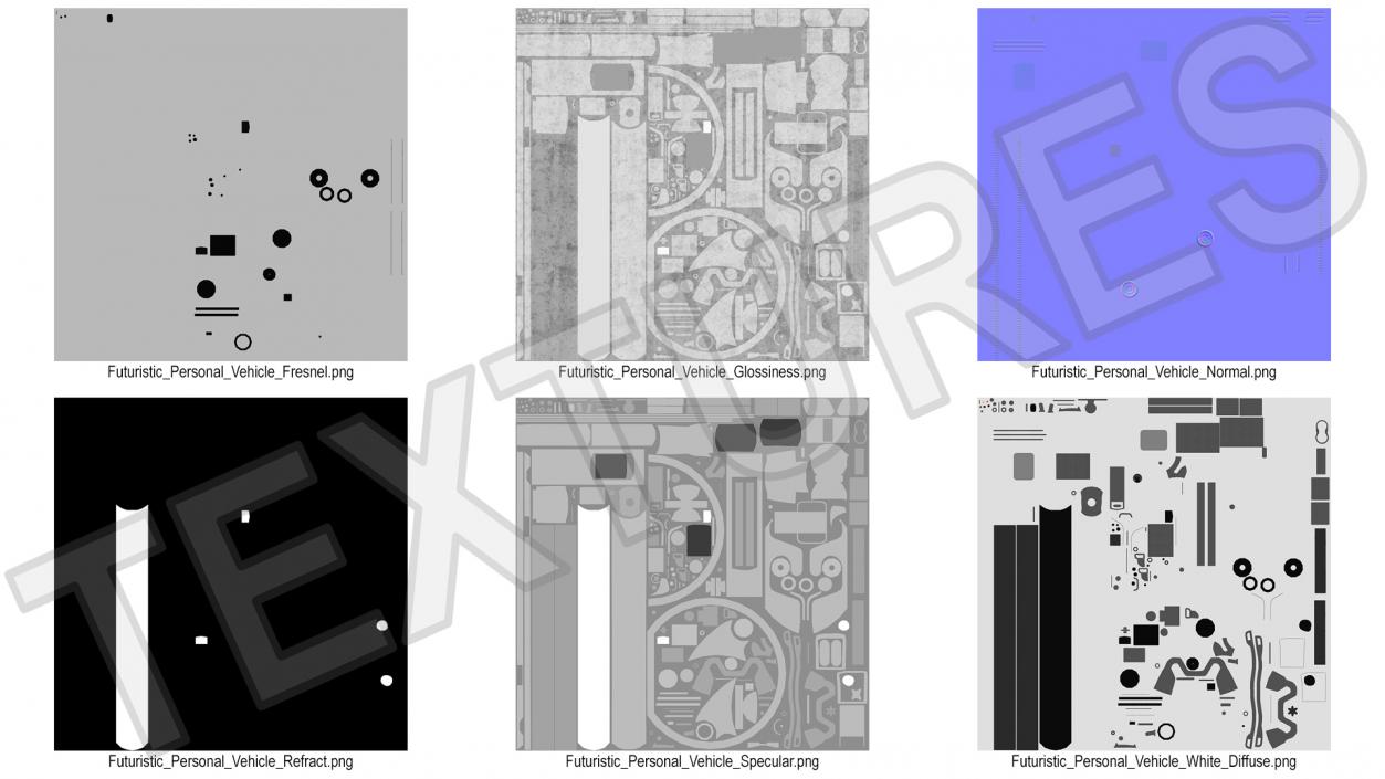 3D Sci-Fi Double Car Tube White model