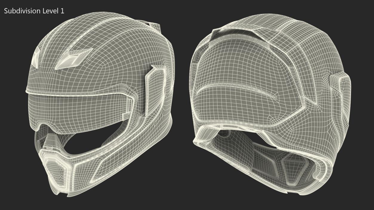 3D model Motorcycle Helmet Icon Airflite Quicksilver 2