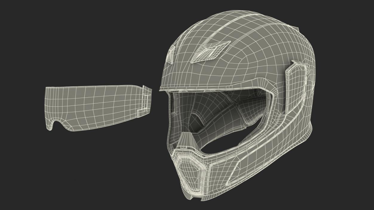 3D model Motorcycle Helmet Icon Airflite Quicksilver 2