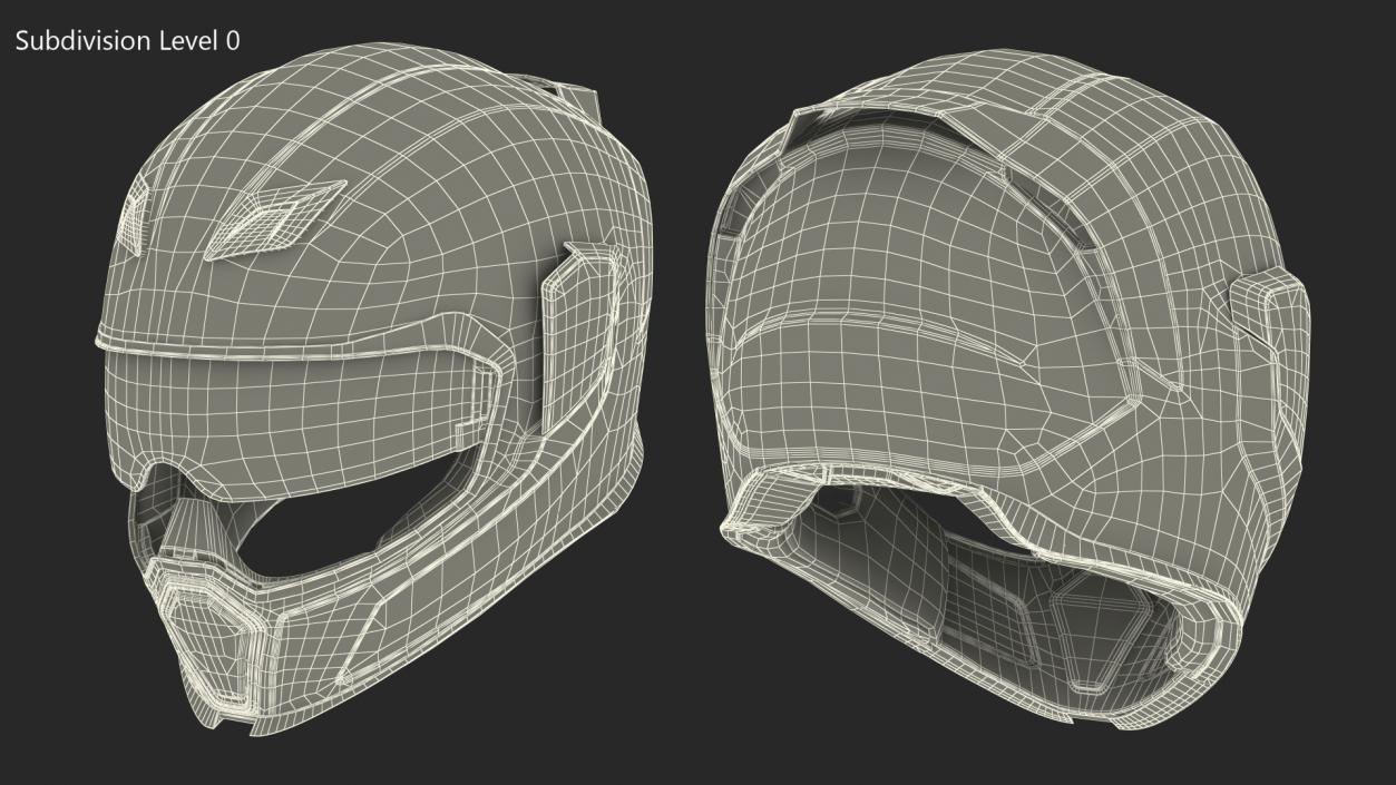 3D model Motorcycle Helmet Icon Airflite Quicksilver 2