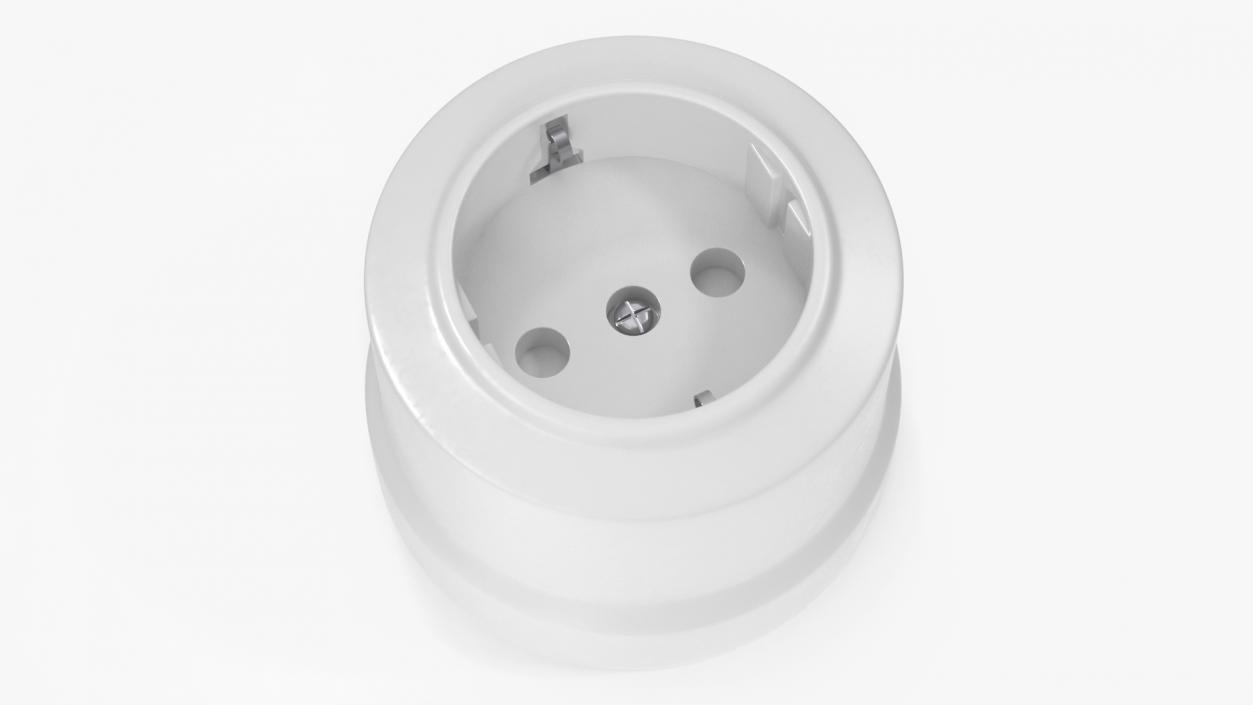 Ceramic Retro Sockets White 3D