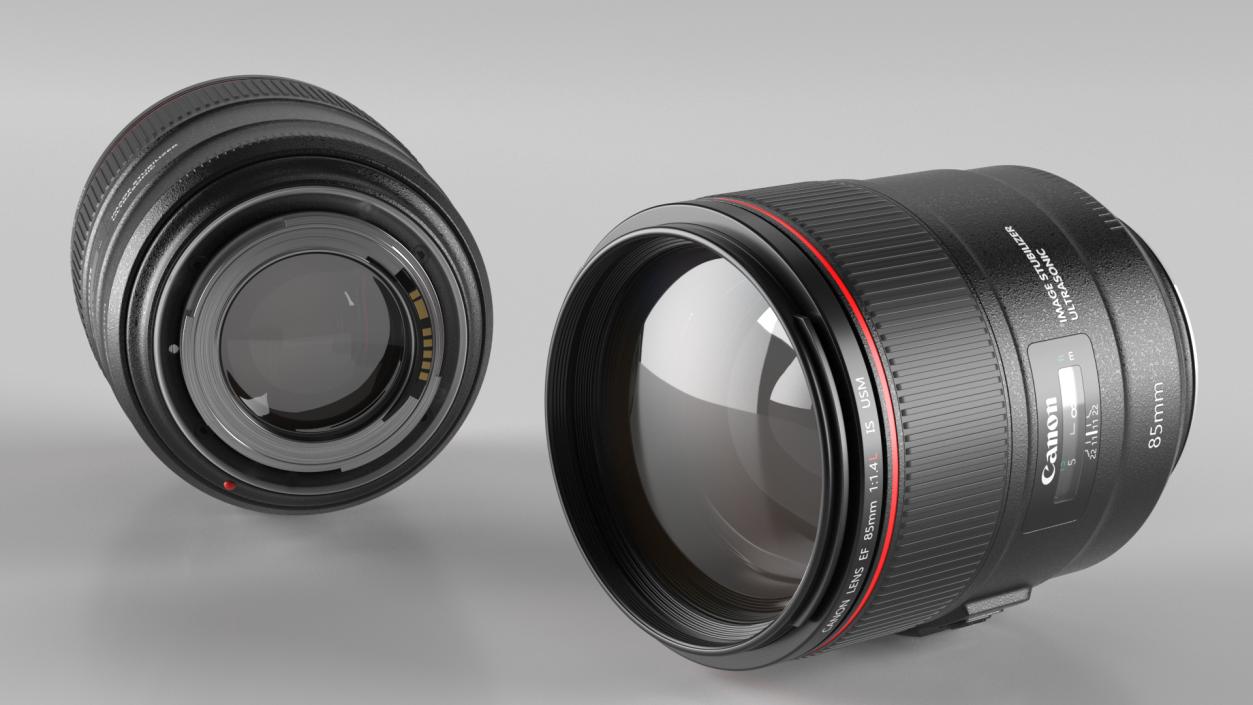 3D model Lens Canon EF 85mm 2