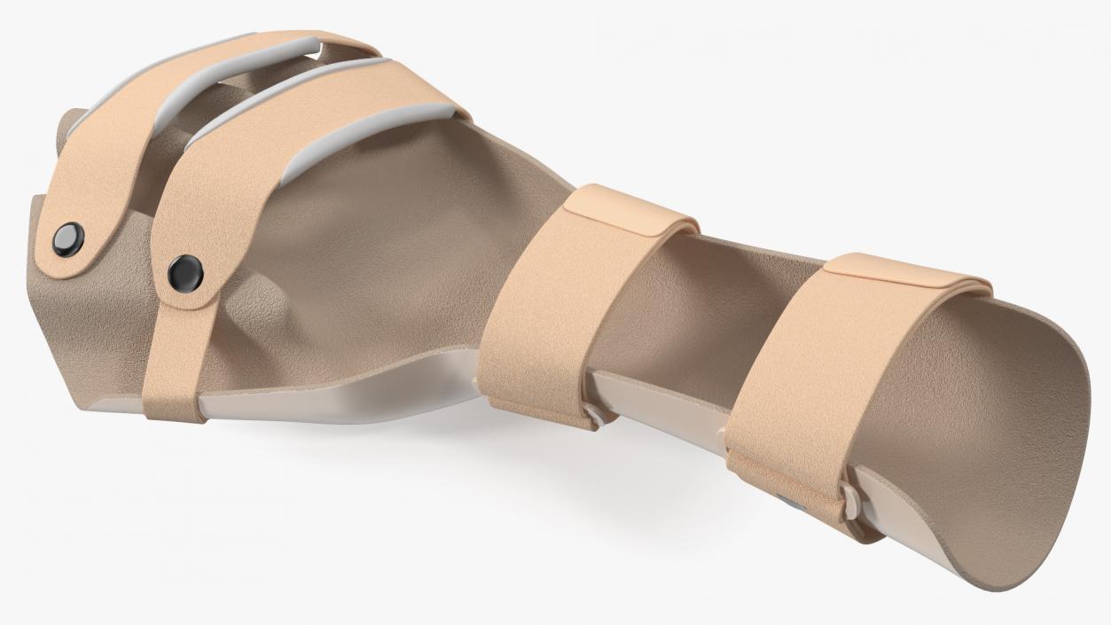 3D model Hand Splint with Fingers Beige