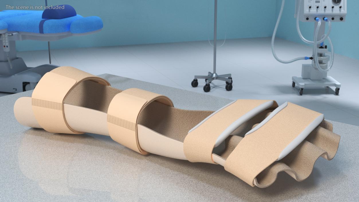 3D model Hand Splint with Fingers Beige