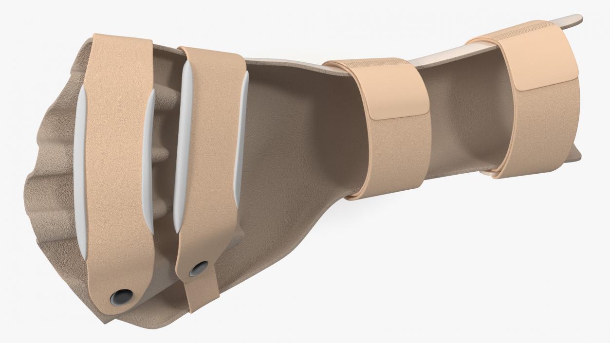 3D model Hand Splint with Fingers Beige