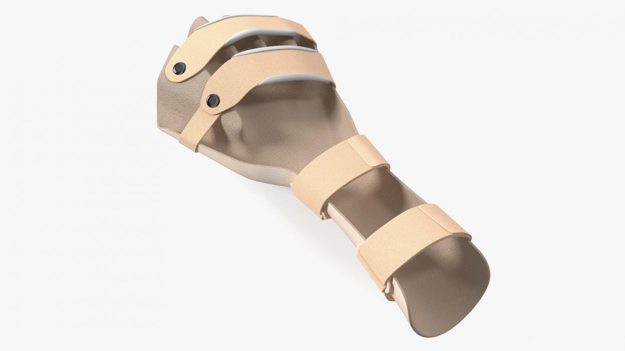 3D model Hand Splint with Fingers Beige