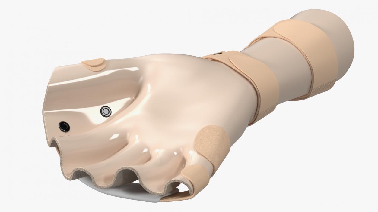 3D model Hand Splint with Fingers Beige