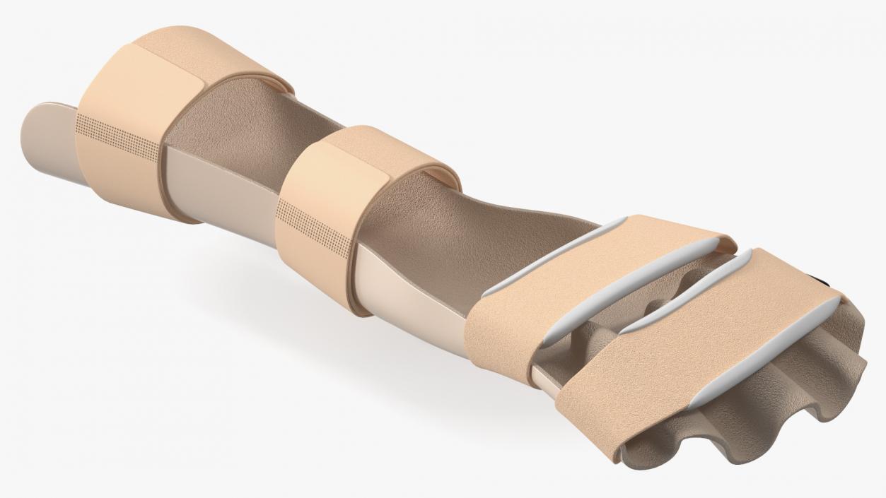 3D model Hand Splint with Fingers Beige