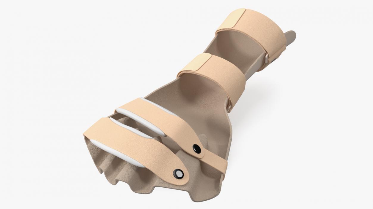 3D model Hand Splint with Fingers Beige