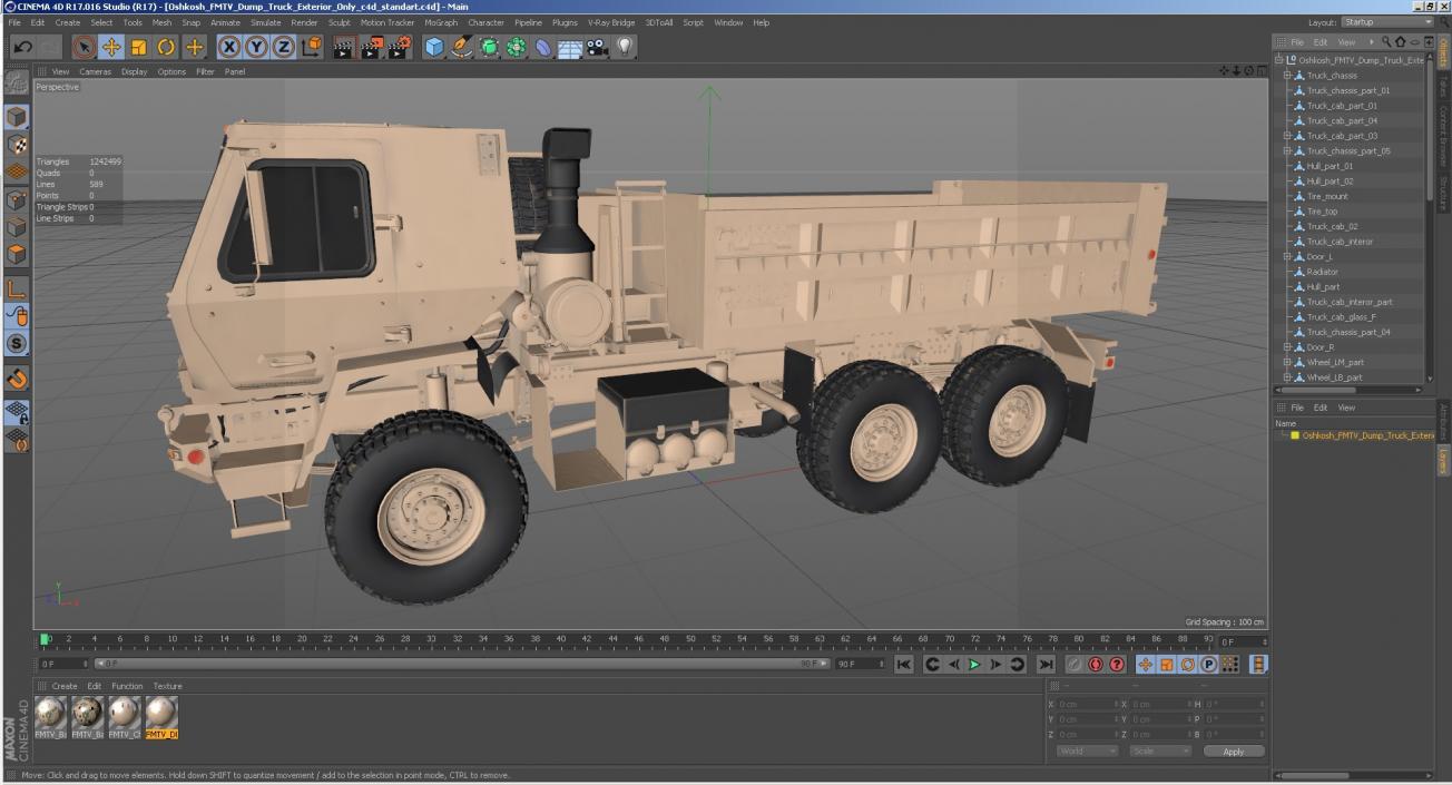 Oshkosh FMTV Dump Truck Exterior Only 3D