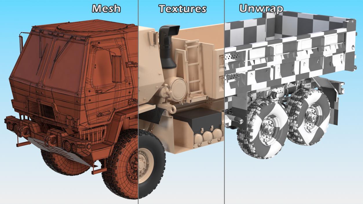 Oshkosh FMTV Dump Truck Exterior Only 3D