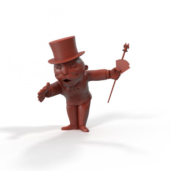 Mr Monopoly Handshake Pose for 3D Print 3D model