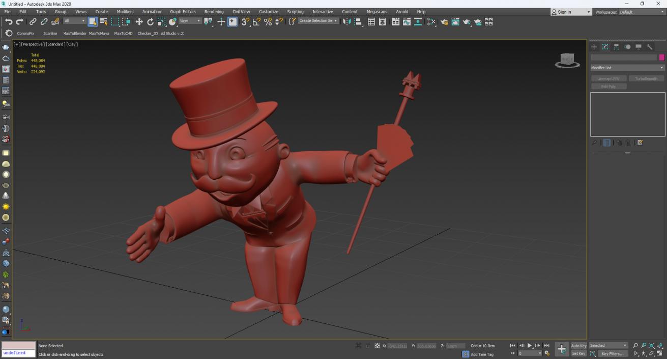 Mr Monopoly Handshake Pose for 3D Print 3D model