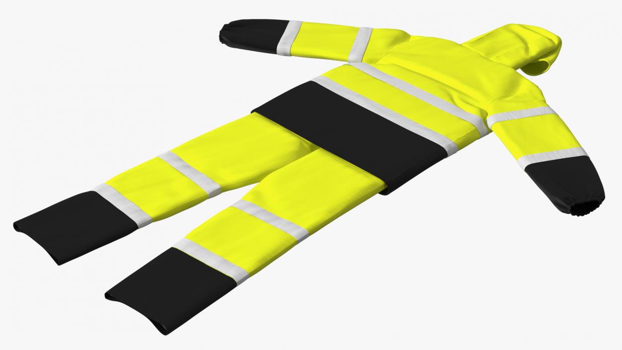 3D John Deere Safety Rain Suit High Visibility model