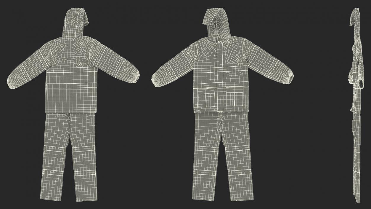 3D John Deere Safety Rain Suit High Visibility model