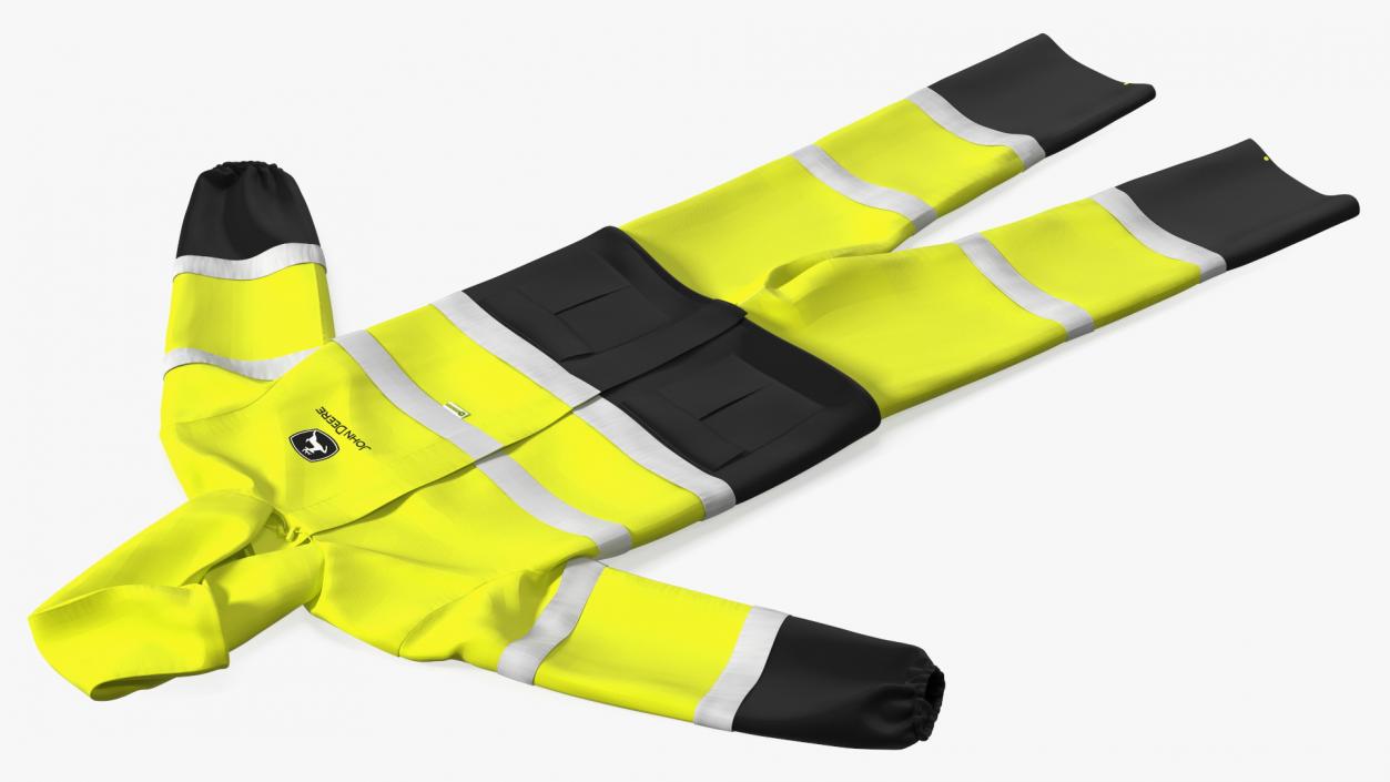 3D John Deere Safety Rain Suit High Visibility model