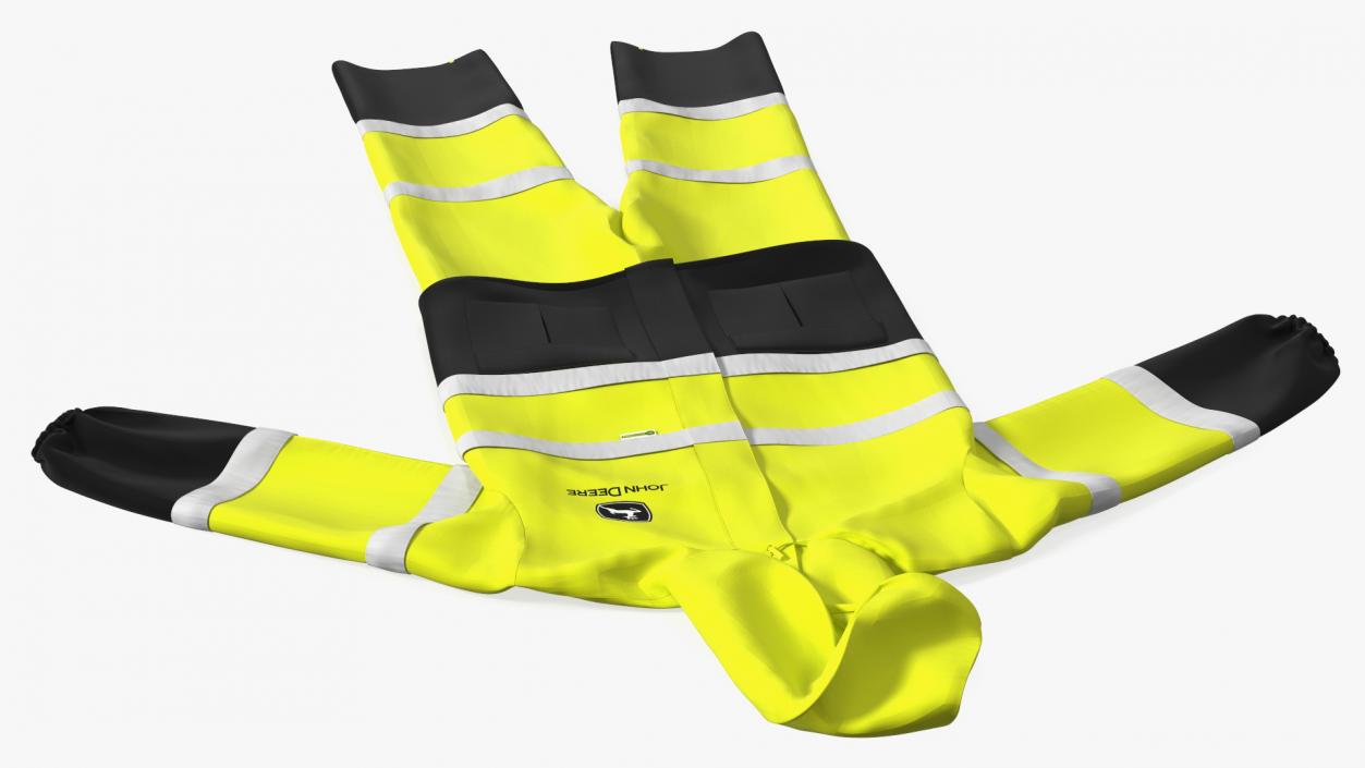 3D John Deere Safety Rain Suit High Visibility model