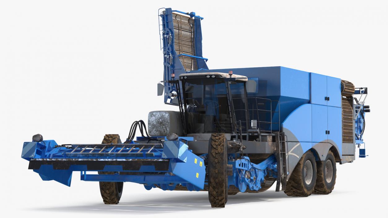 Potato Harvester Dirty Rigged 3D model