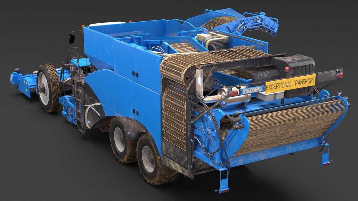 Potato Harvester Dirty Rigged 3D model