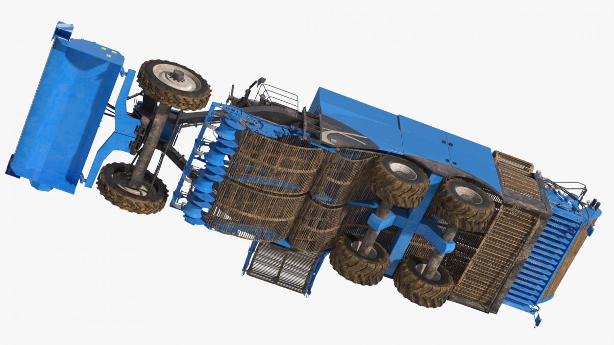 Potato Harvester Dirty Rigged 3D model