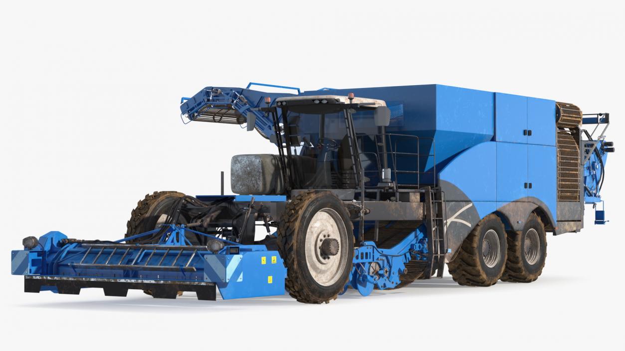 Potato Harvester Dirty Rigged 3D model