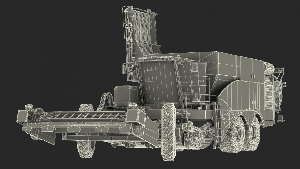 Potato Harvester Dirty Rigged 3D model