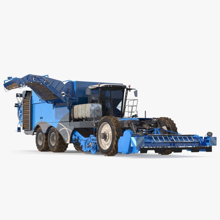 Potato Harvester Dirty Rigged 3D model