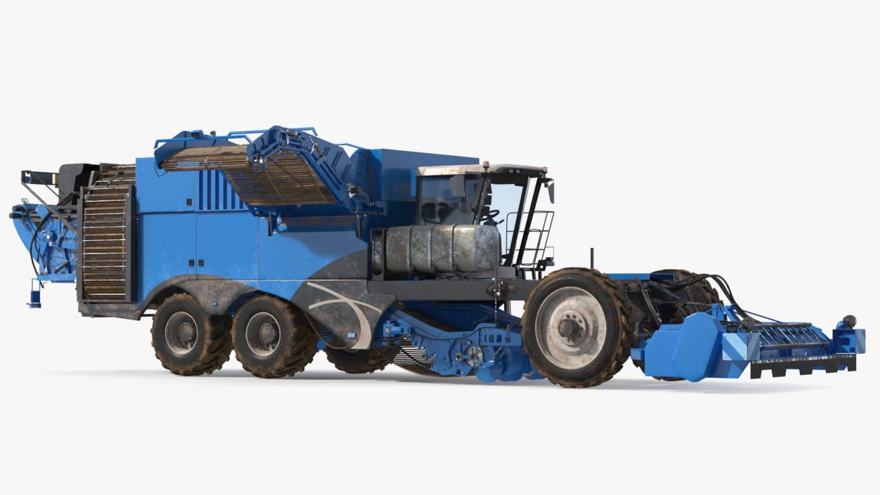 Potato Harvester Dirty Rigged 3D model