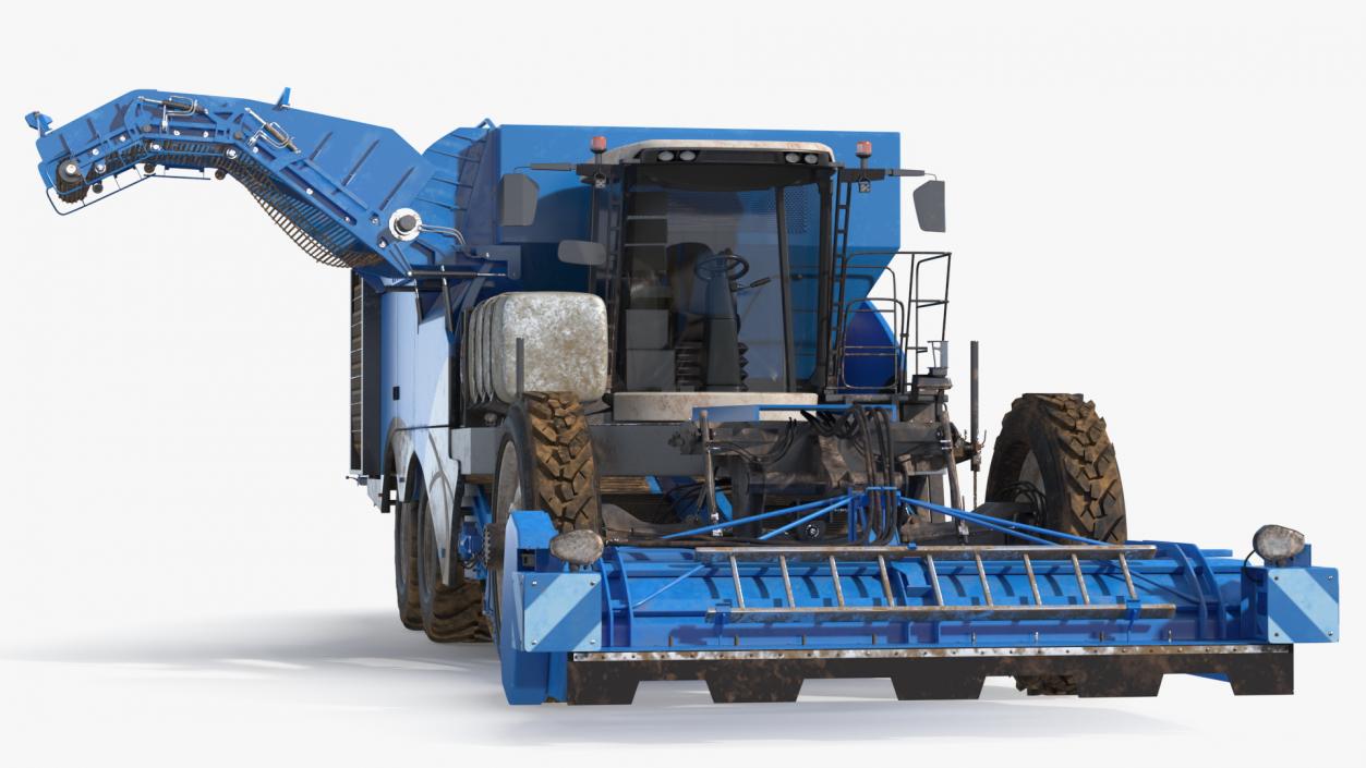 Potato Harvester Dirty Rigged 3D model