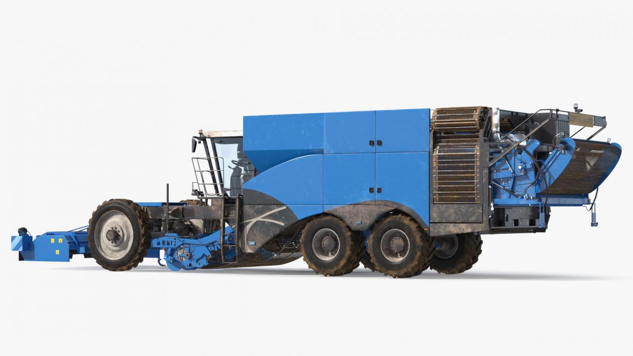 Potato Harvester Dirty Rigged 3D model