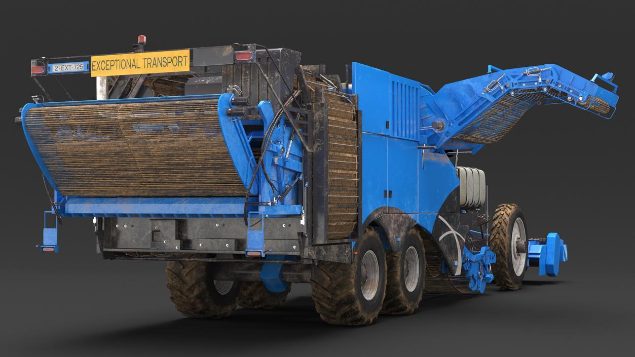 Potato Harvester Dirty Rigged 3D model