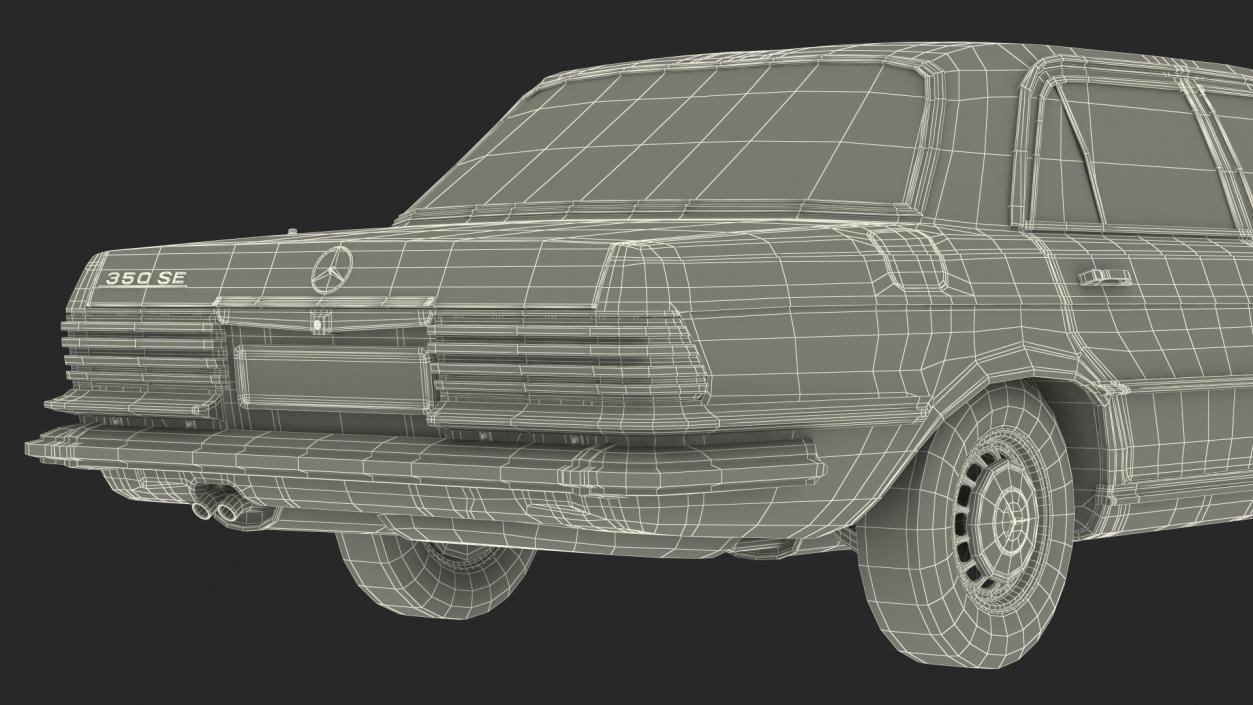 3D model Mercedes Benz 350 SE Blue