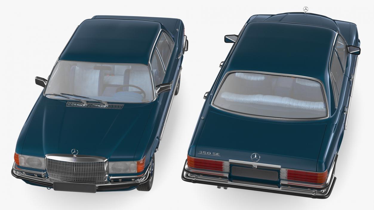 3D model Mercedes Benz 350 SE Blue