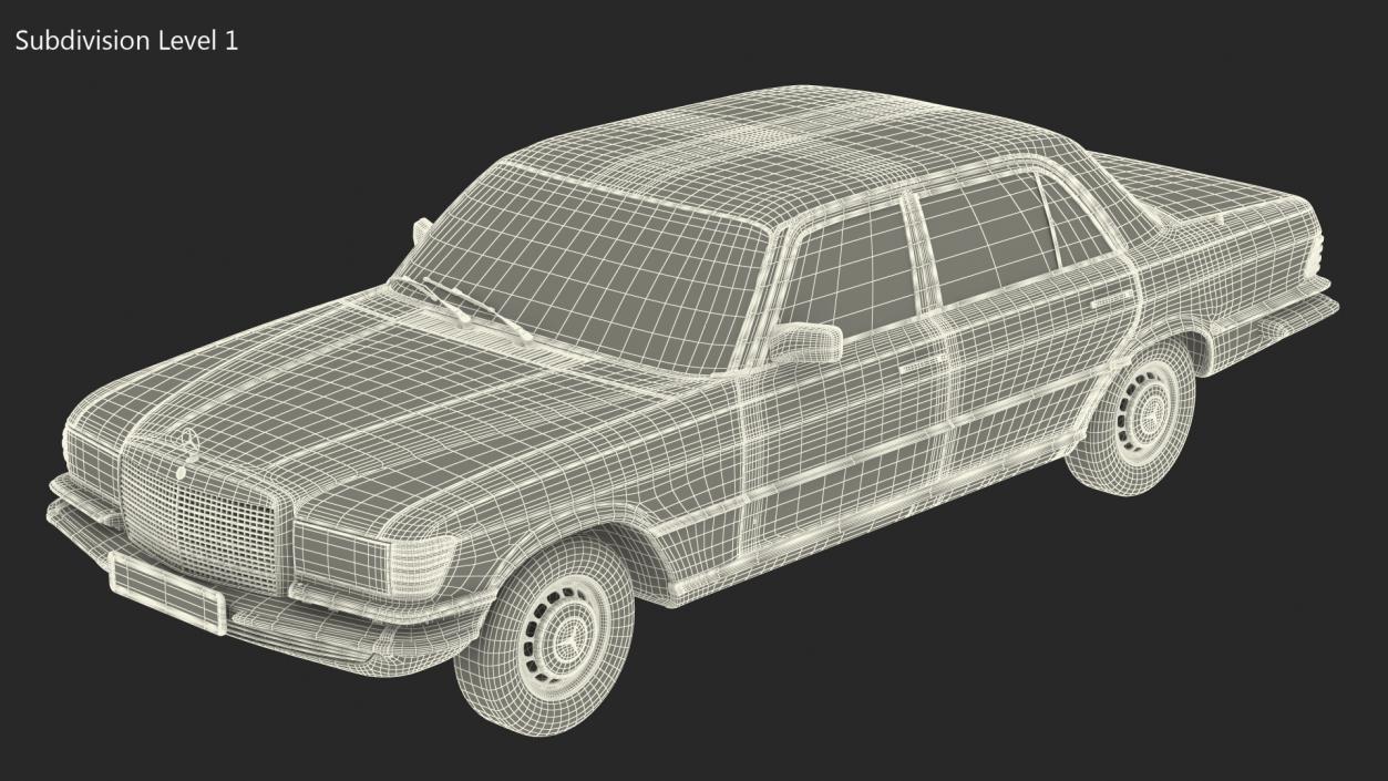 3D model Mercedes Benz 350 SE Blue