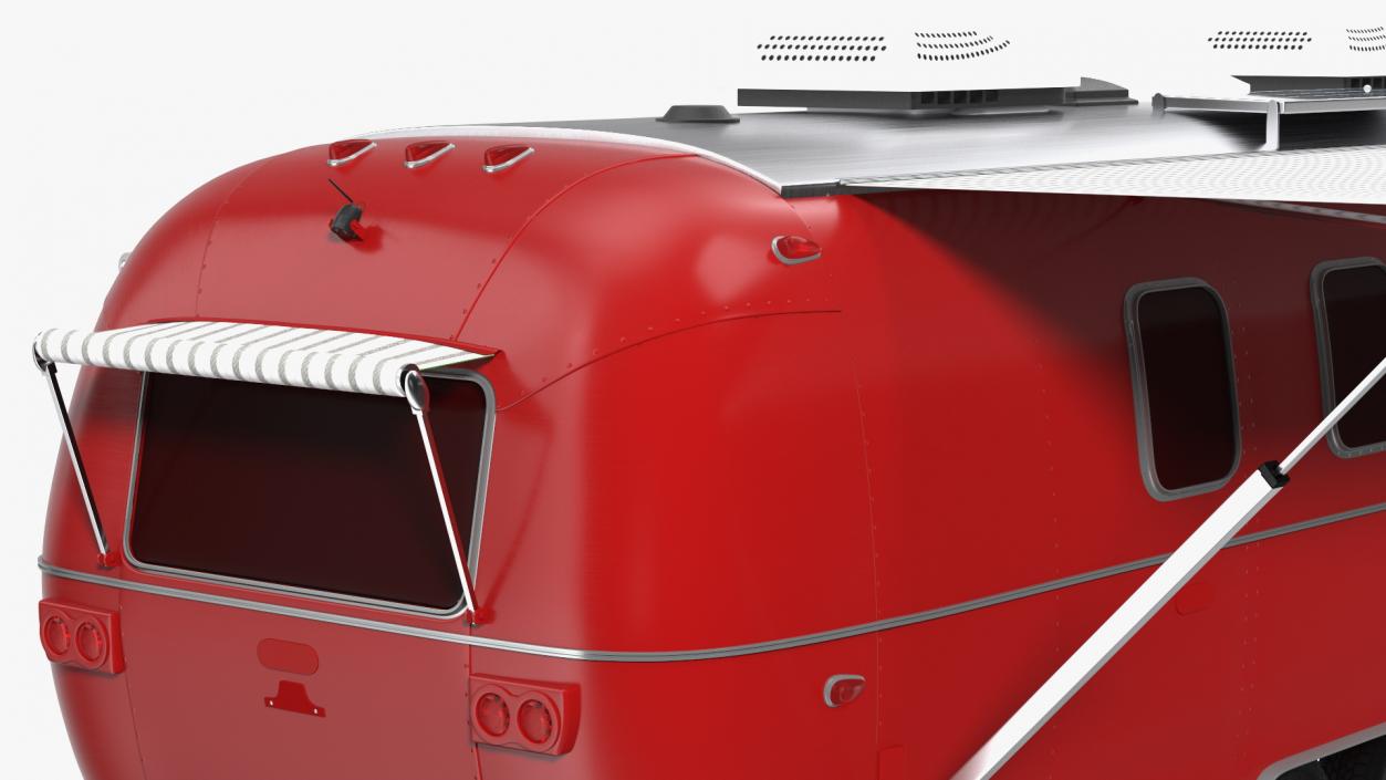 3D Classic Travel Trailer Red