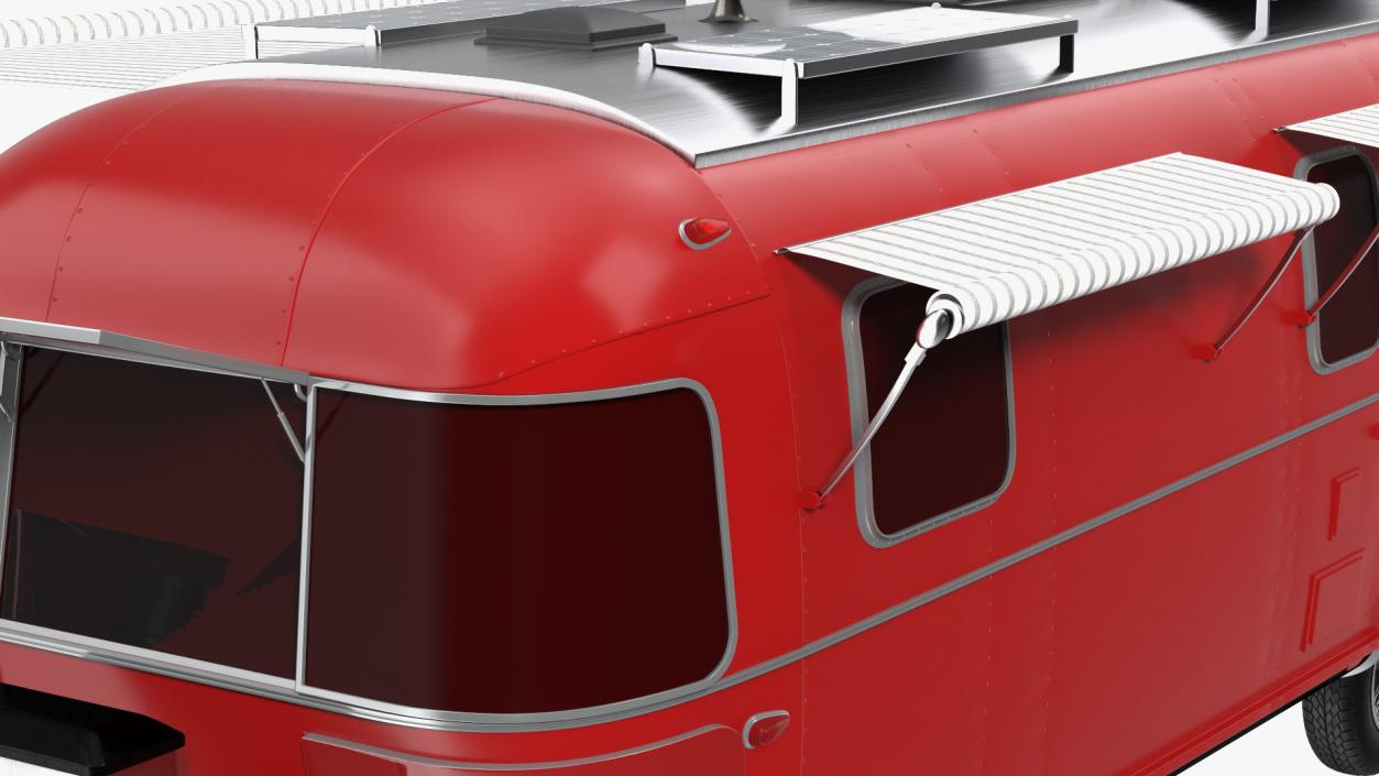 3D Classic Travel Trailer Red