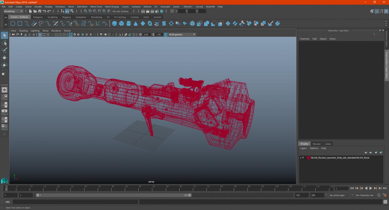 3D NLAW Rocket Launcher Dirty