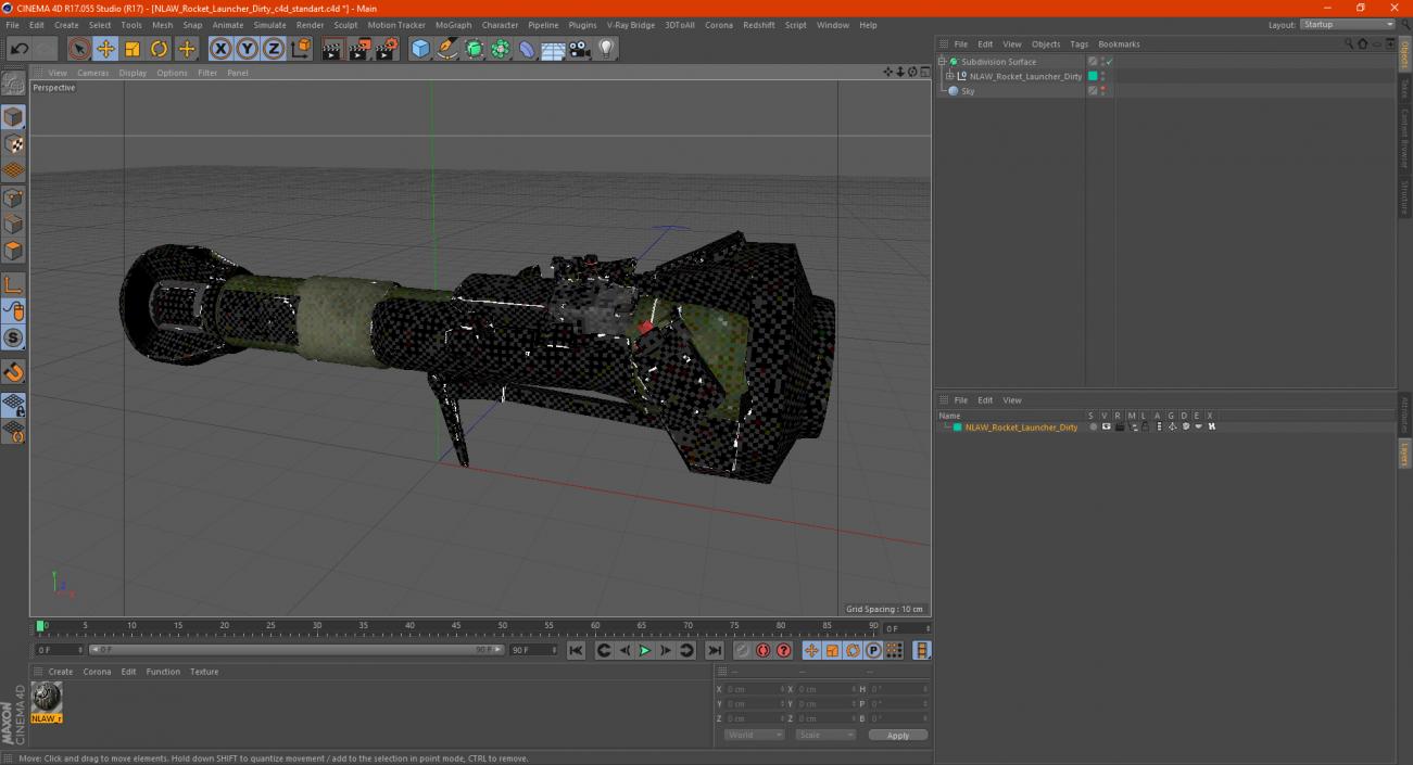 3D NLAW Rocket Launcher Dirty