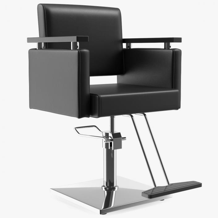 3D model Hydraulic Barber Chair Modern Black