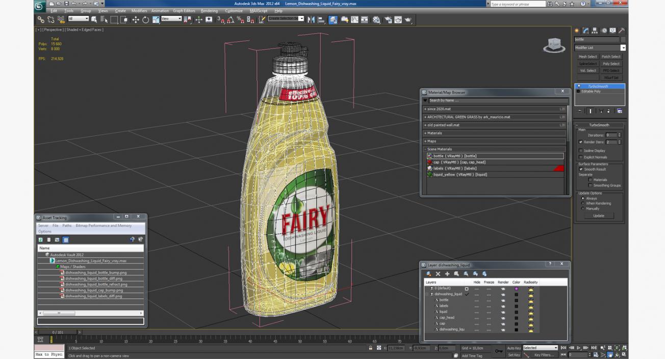 3D model Lemon Dishwashing Liquid Fairy