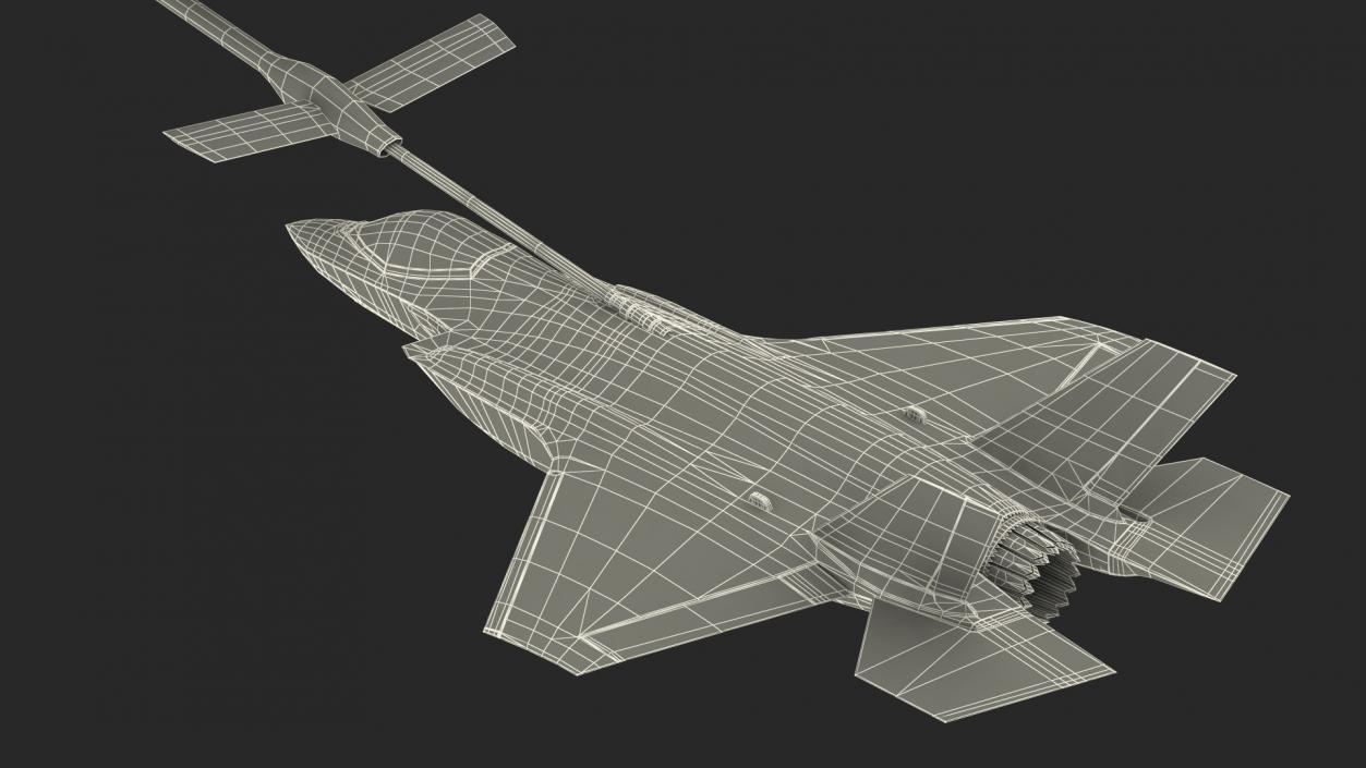 3D Boeing KC 135 Stratotanker with F35 Lightning II model