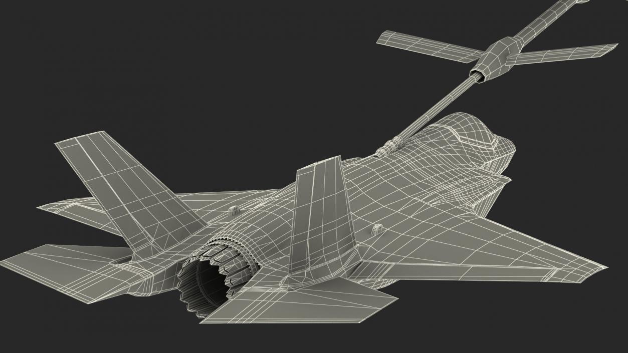 3D Boeing KC 135 Stratotanker with F35 Lightning II model