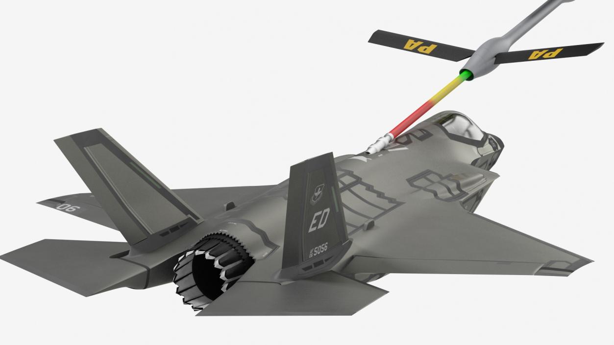 3D Boeing KC 135 Stratotanker with F35 Lightning II model